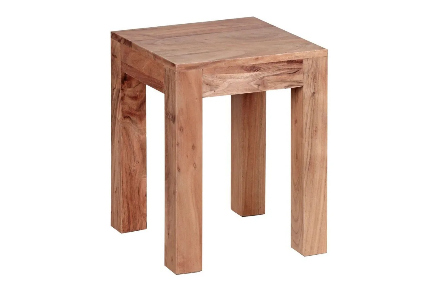 Sido bord Wohnling massivt trä 35x35cm med träben, lantlig stil Akacia - Akacia