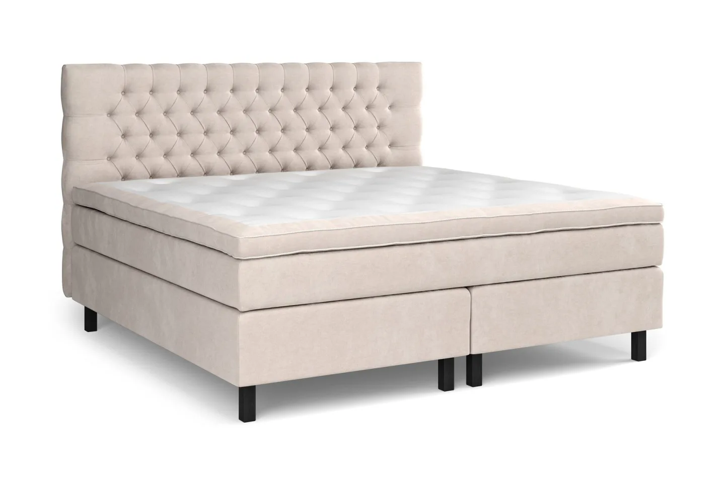 Celine Kontinentalsäng 210x210cm - Beige/Sammet
