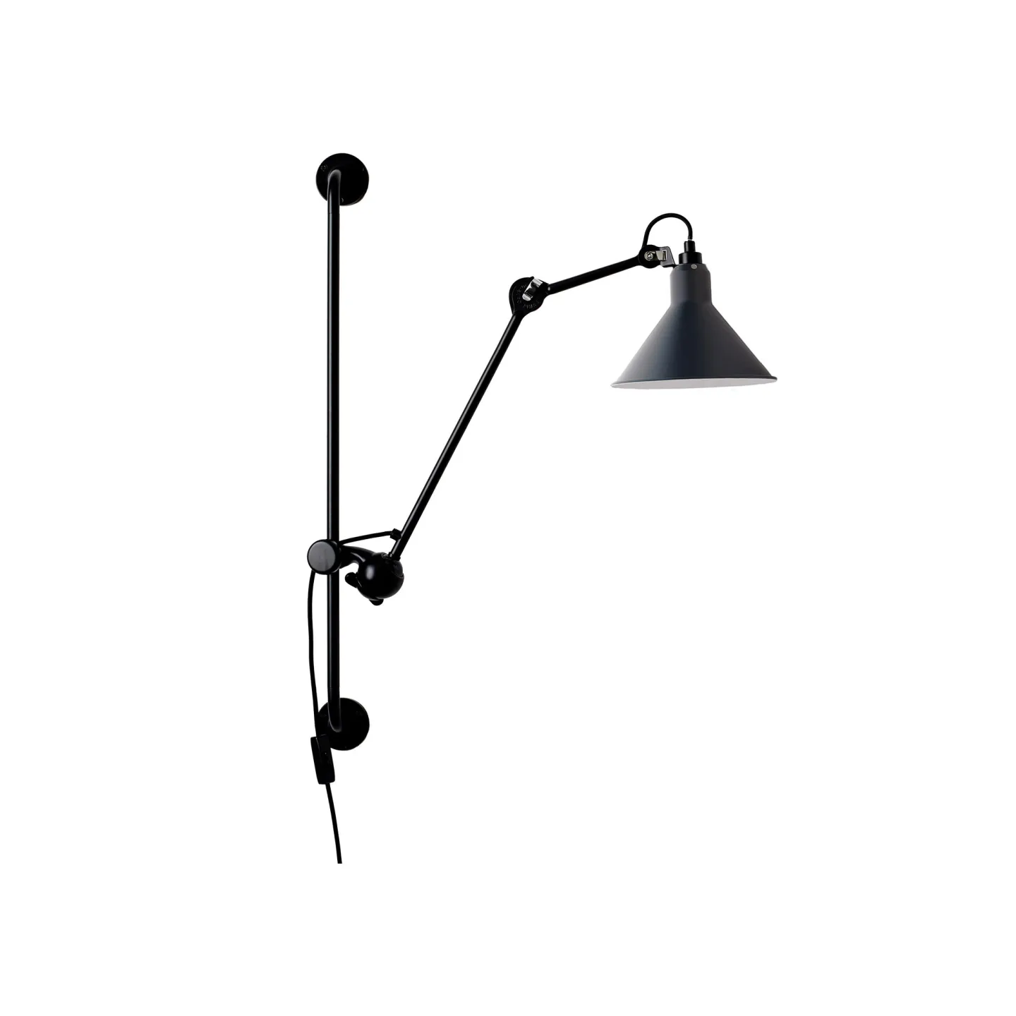 DCWéditions - Lampe Gras No210 - Conic, Blå - Vägglampor - Bernard-Albin Gras - Blå - Metall