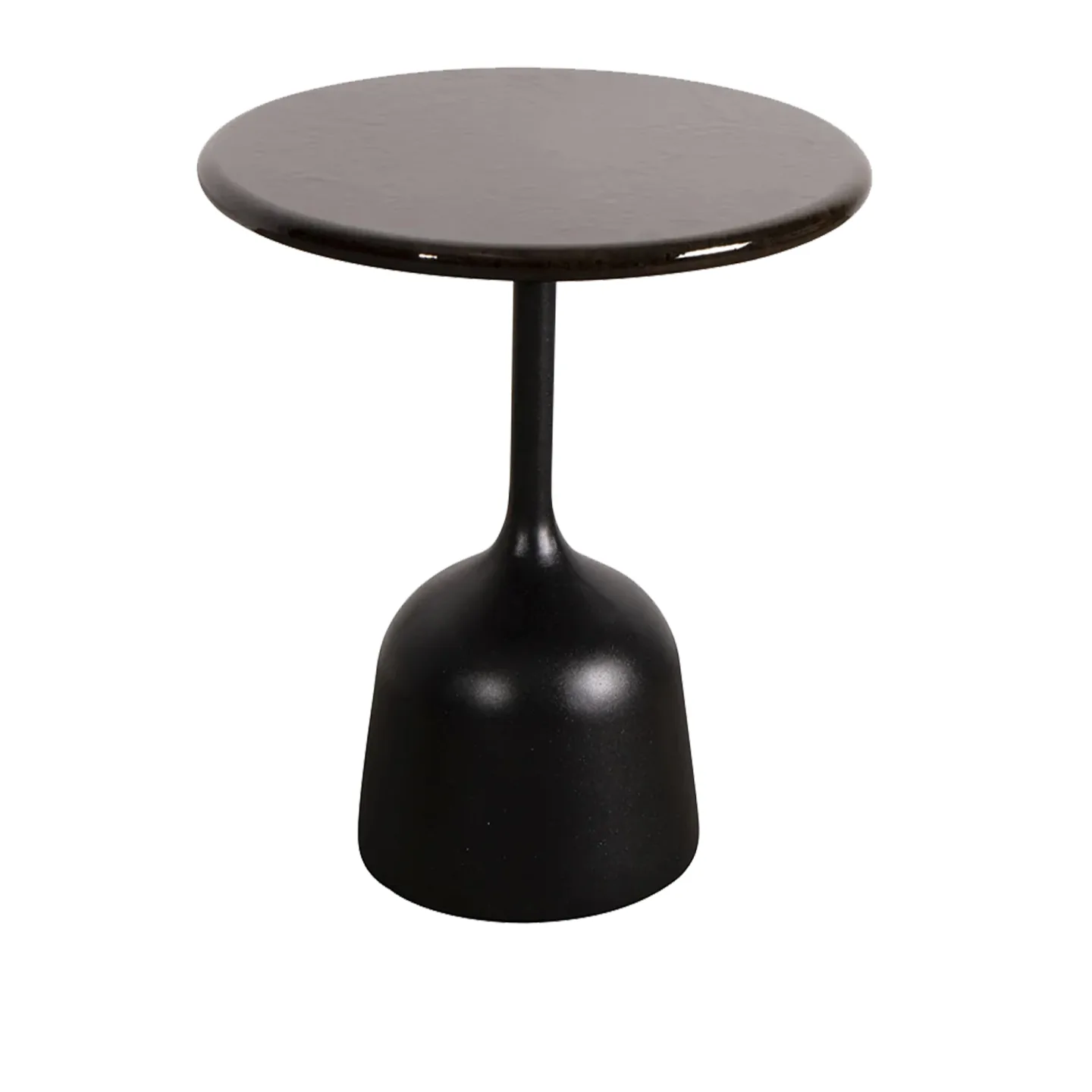 Cane-Line - Glaze Soffbord Liten - Lava Grey/Black - Småbord och sidobord utomhus - Grå,Svart - Metall/Sten