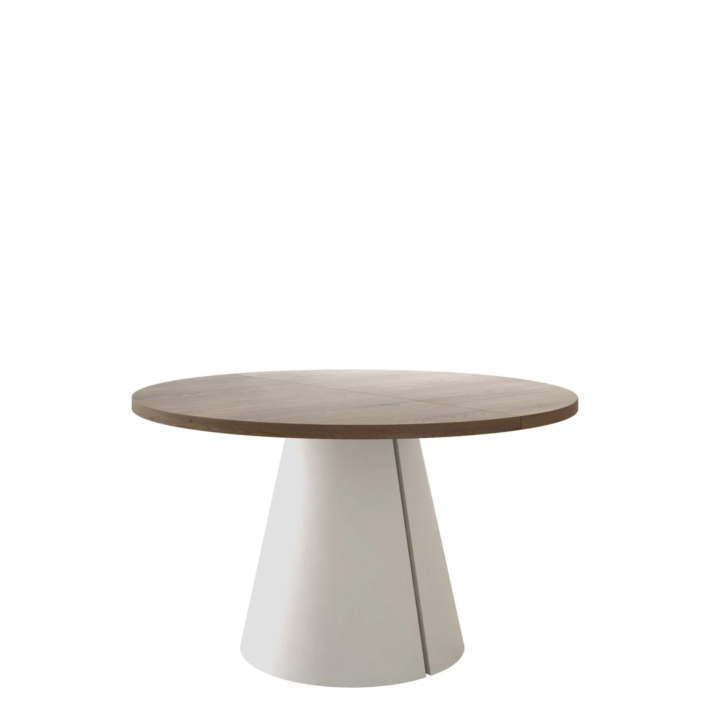 Aurion Matbord rund förlängningsbart 100-174 cm - beige, ljusbrun