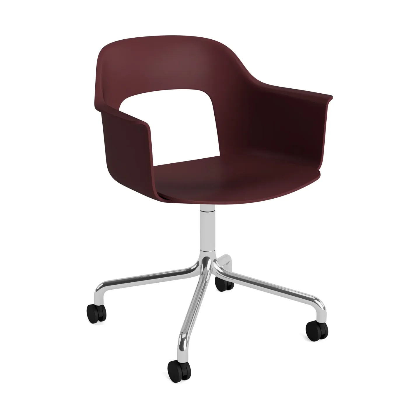 HAY Layout Armchair 261 stol Bordeaux-polerad aluminium