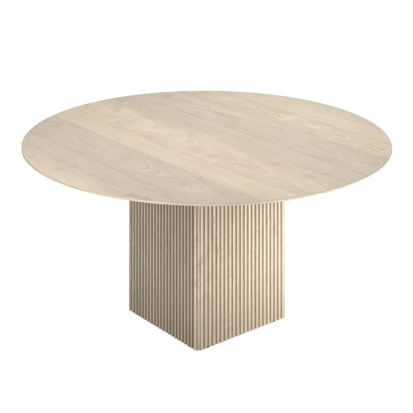 Dk3 - Ten table round matbord Ø150cm vitoljad ek - Matbord - Christian Troels & Jacob Plejdrup - Träfärgad - Trä