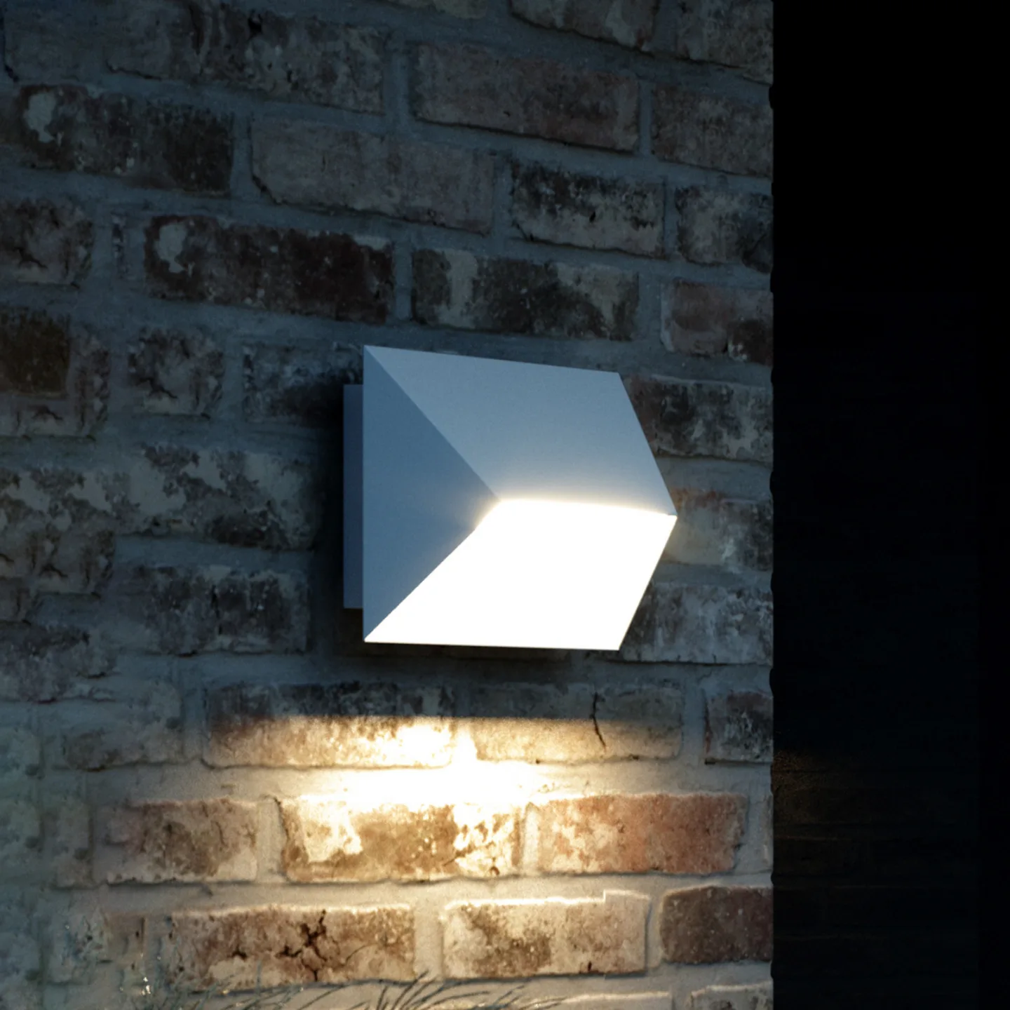 Pontio 27 Außenwandleuchte White - Nordlux - Modern - Metall - Eckig