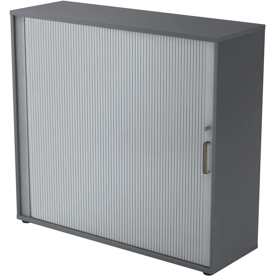 Aktenschrank Office Silber, Graphit Holzwerkstoff, Kunststoff B 120 H 110 cm
