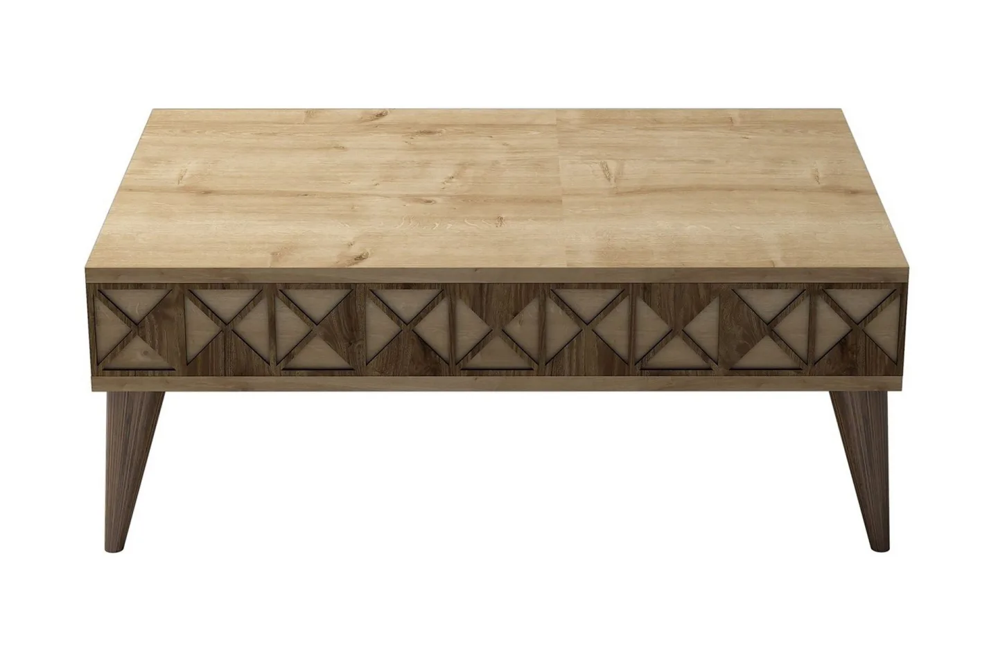 Muennink Soffbord 90 cm med Förvaring Hylla - Ekfärg