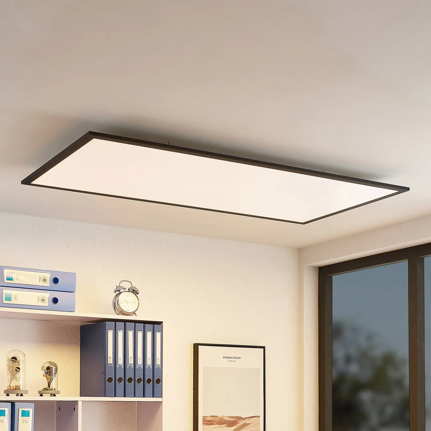 Nelios Plafond LED 4000K 120x60 Black - Lindby - Kök - Modern - Plast - Vinklad