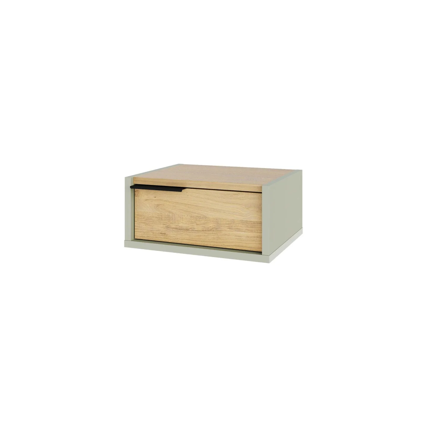 Silena Sängbord 40 cm - Ash Green och Sapphire Oak