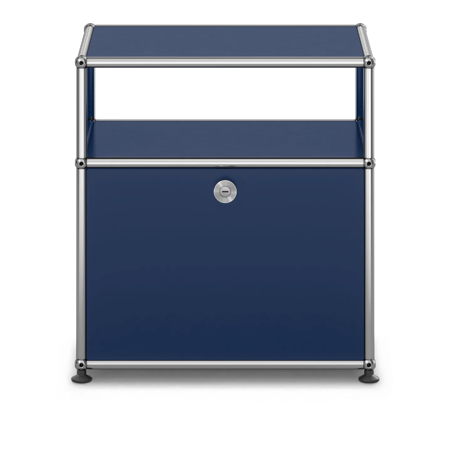 USM - USM Haller Bedside Table M55 Steel Blue - Sängbord - Fritz Haller & Paul Schärer - Blå - Metall