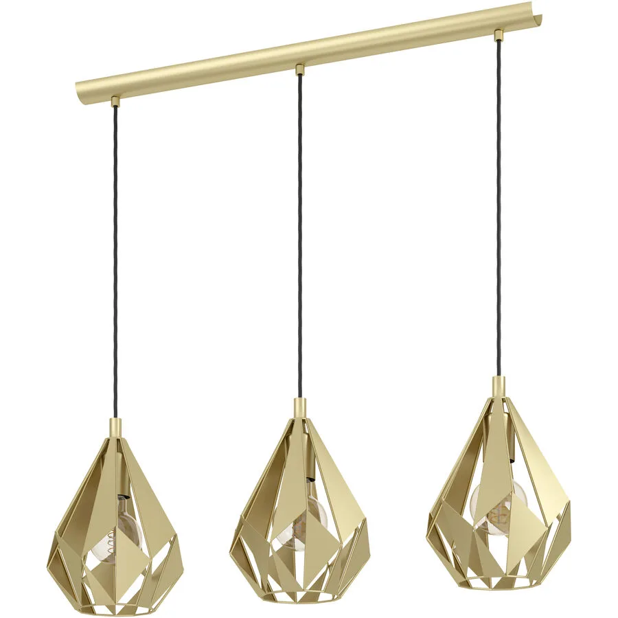 Eglo Pendellampe Carlton Gold Stahl 20.5 cm 110 cm - Farbe: goldfarben