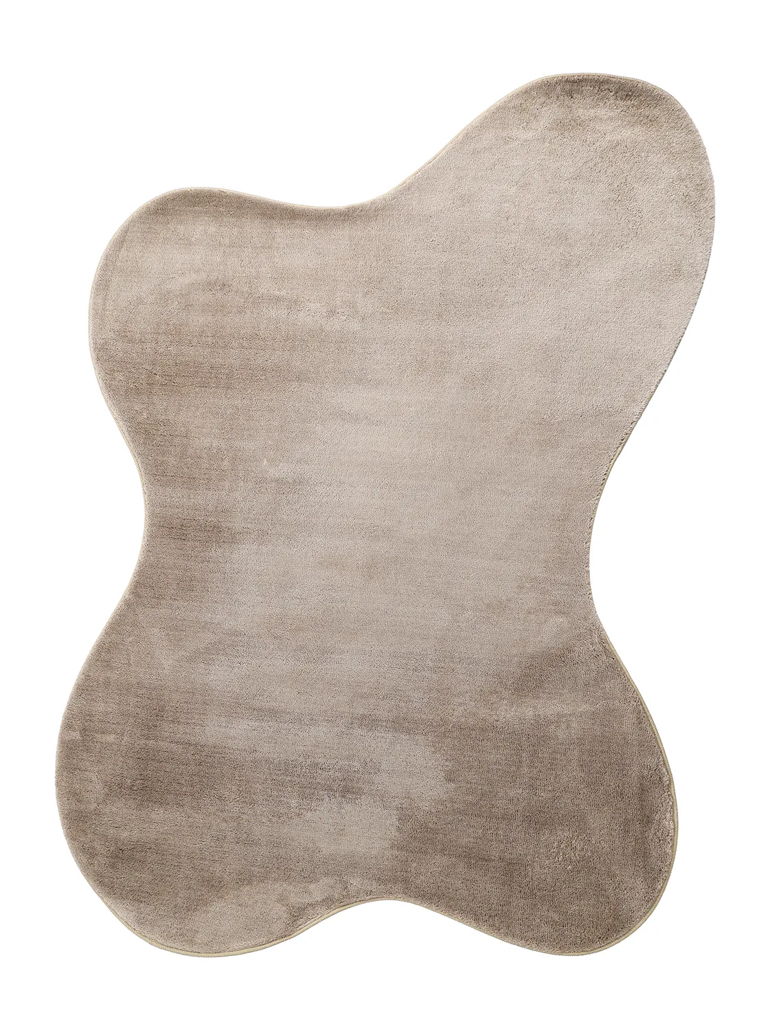 Asymmetrisk Bølgete Ryeteppe - Aranga Super Soft Fur (brun) (Størrelse: 80 x 150 cm)