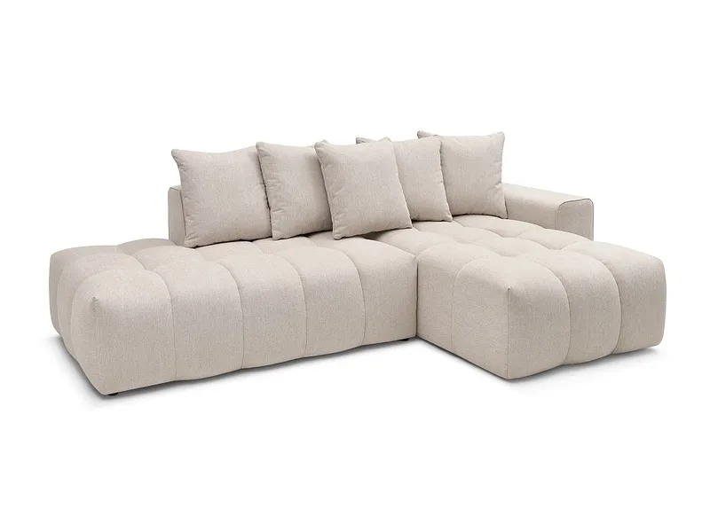 Ecksofa BOBOCHIC MONT-BLANC Stoff chiniert beige