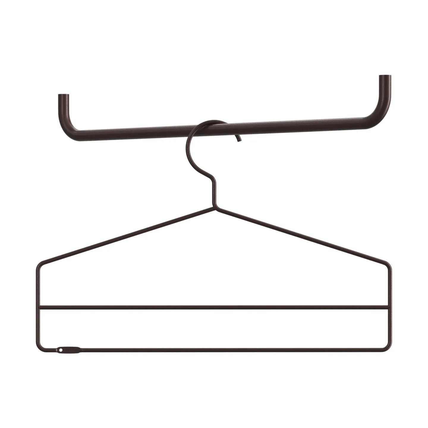 String String Kleiderhaken 4er-Pack Dunkelbraun