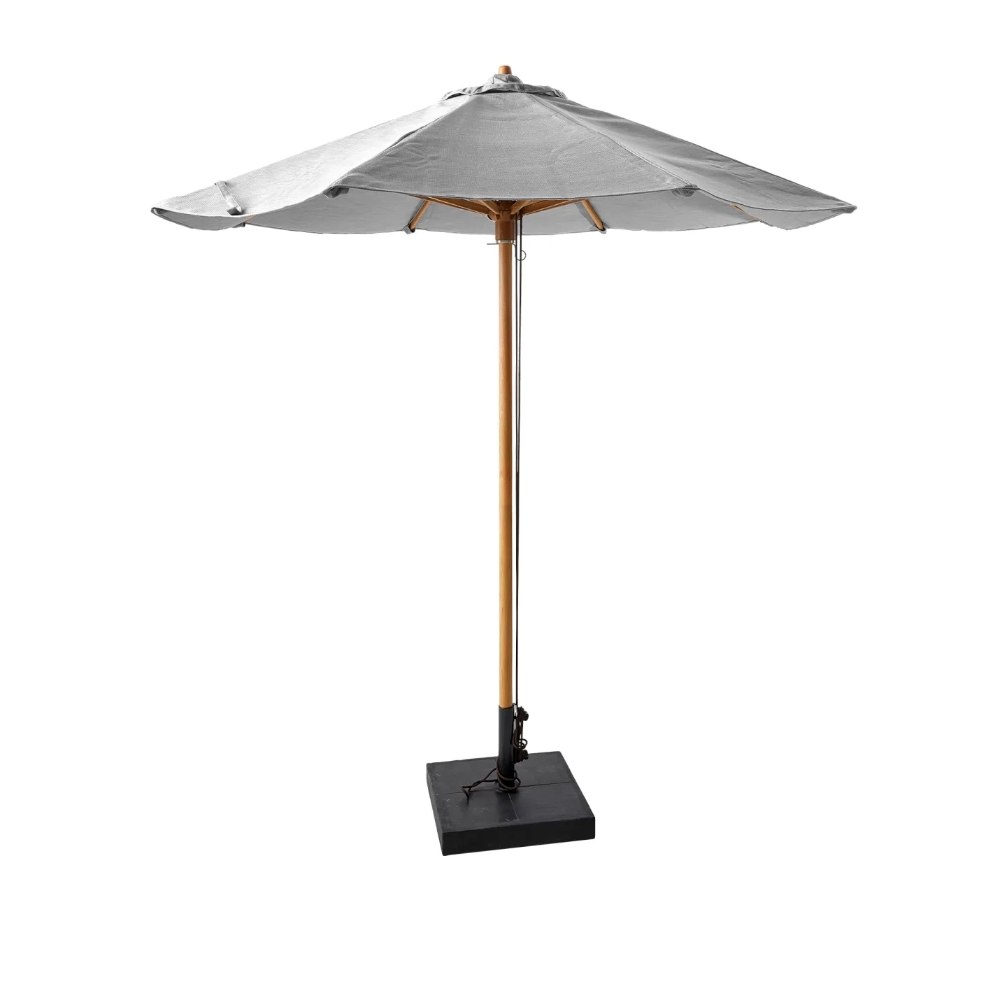 Cane-Line - Classic Parasoll Med Dragsnöre - Ø 240 cm - Parasoll - Trä/Textilmaterial