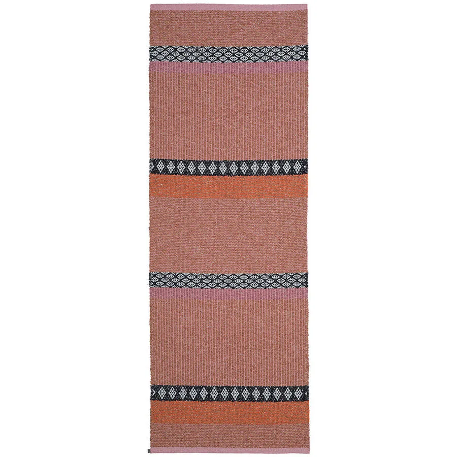 HORREDSMATTAN Teppich Forest Rust Streifen Mischgewebe 150 x 200 cm