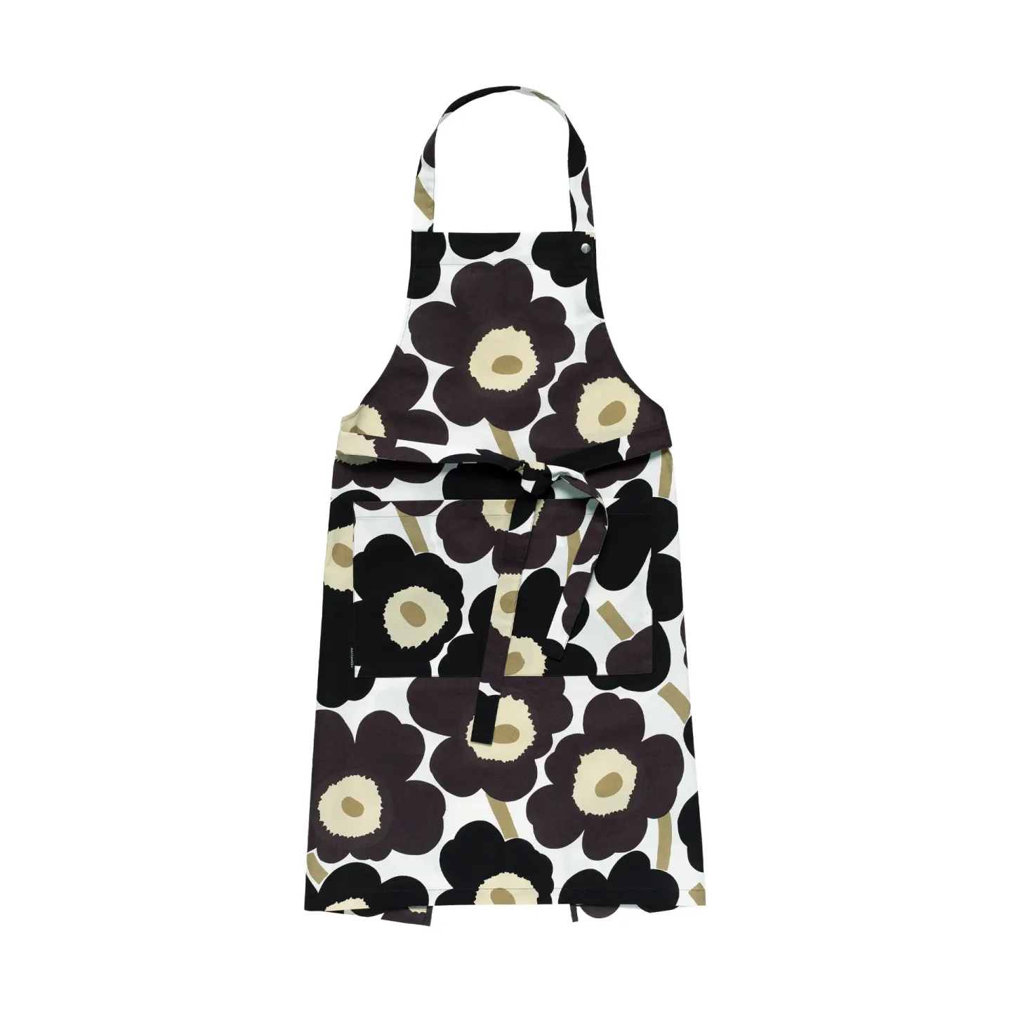 Marimekko Pieni Unikko Schürze White-dark grey-beige