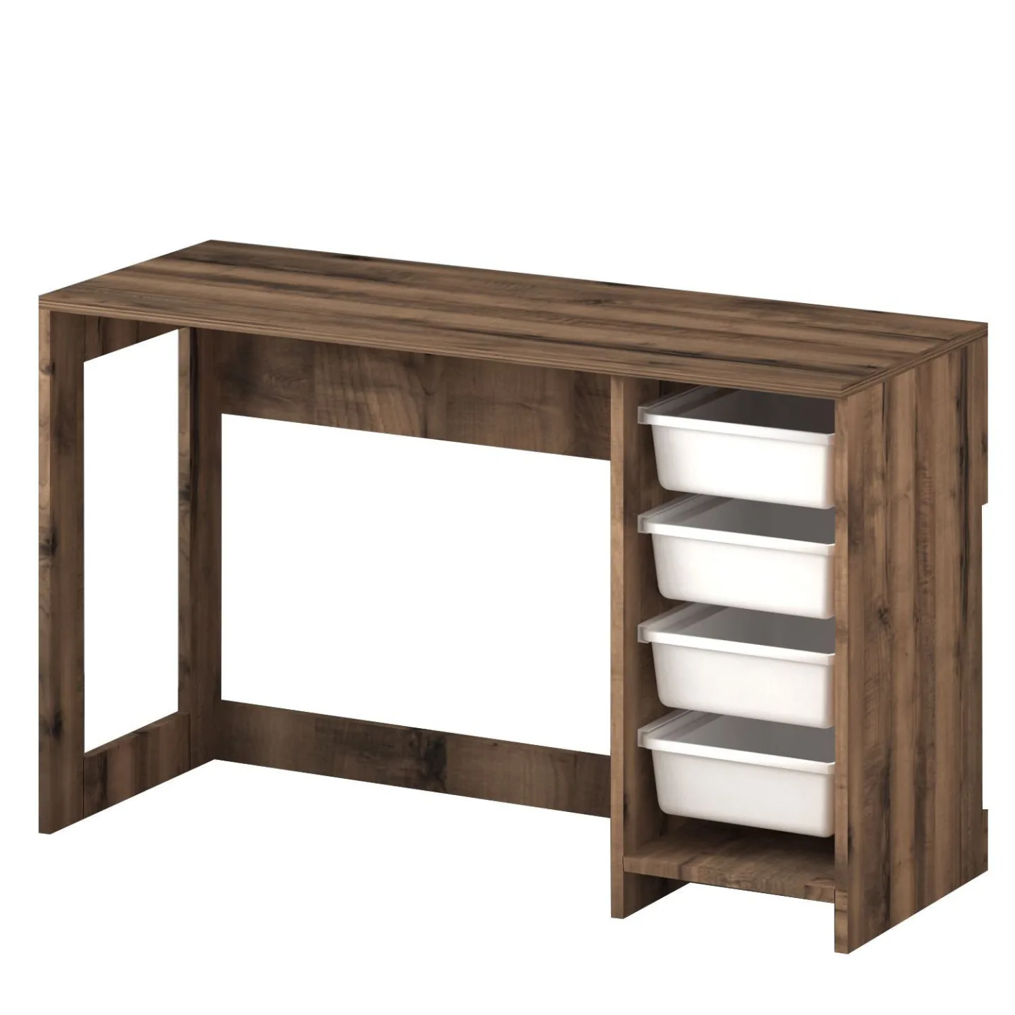 Branik Skrivbord 120x73x45 cm - White och Antique Walnut