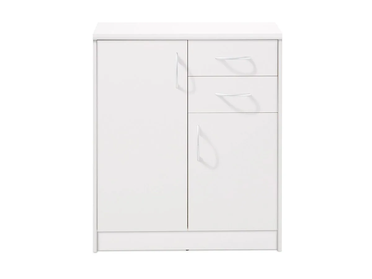 Kommode mit 2 Schubladen weiß 74 cm - OPTIMUS