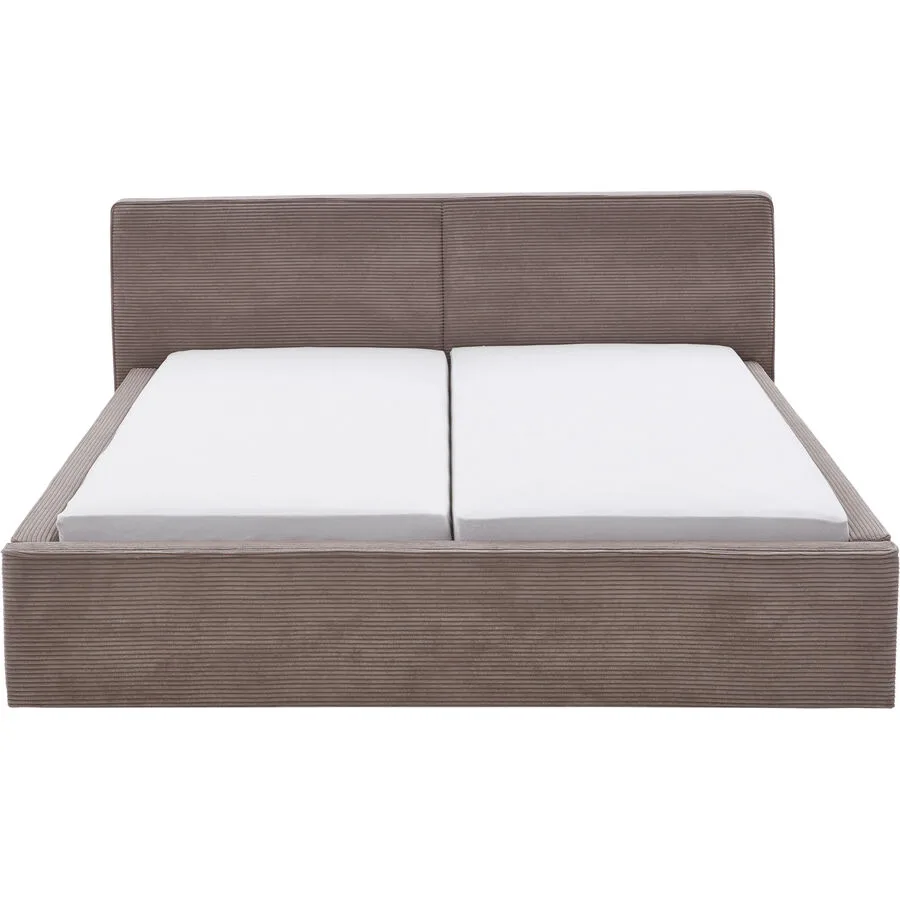 Bett Magnor Grau Stoff 160 x 200 cm