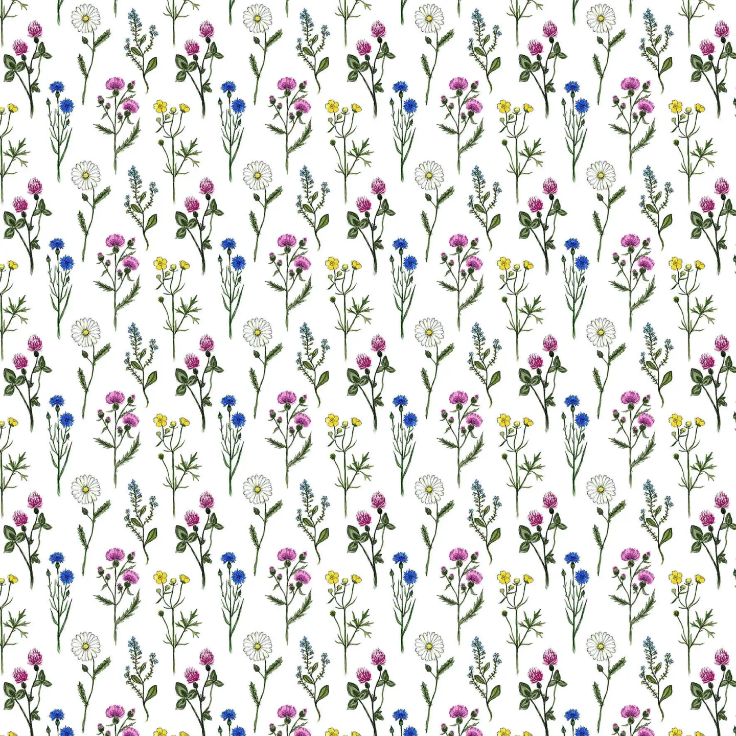 Arvidssons Textil Midsommar Stoff Multi