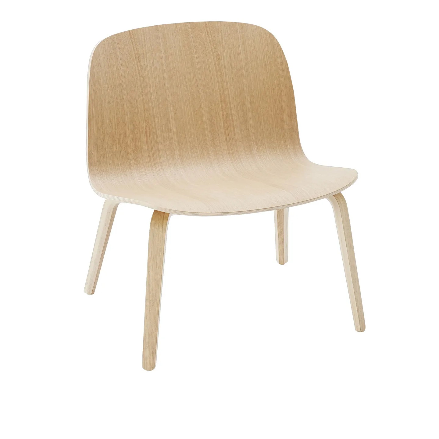 Muuto - Visu Lounge Chair Oak - Fåtöljer - Mika Tolvanen - Träfärgad - Metall/Trä
