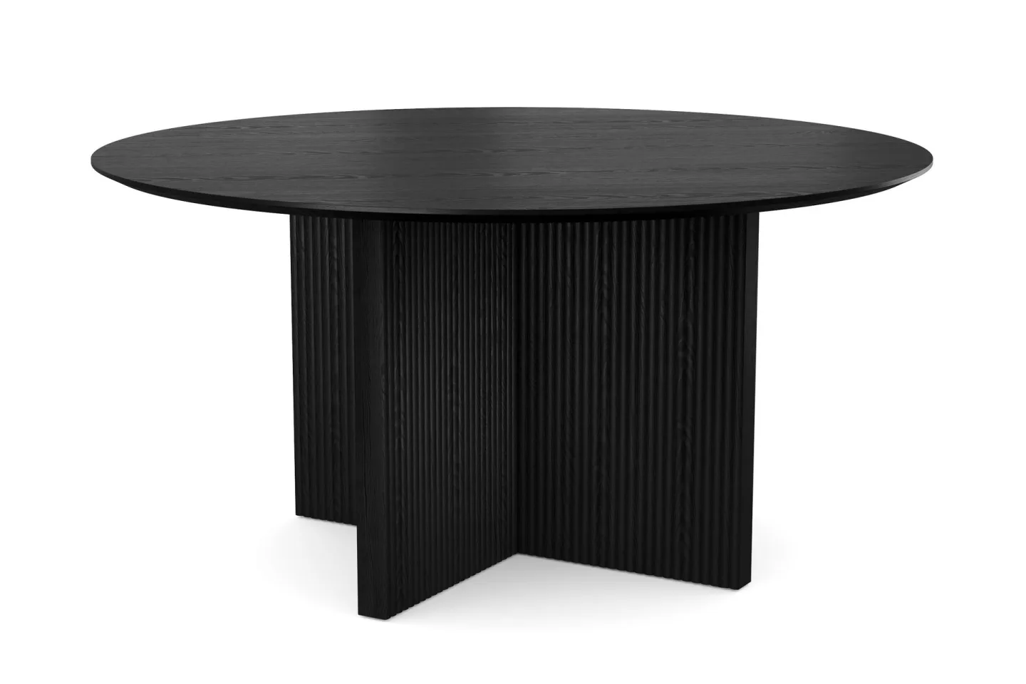 Edda Runt Matbord 150cm Fanér - Svart