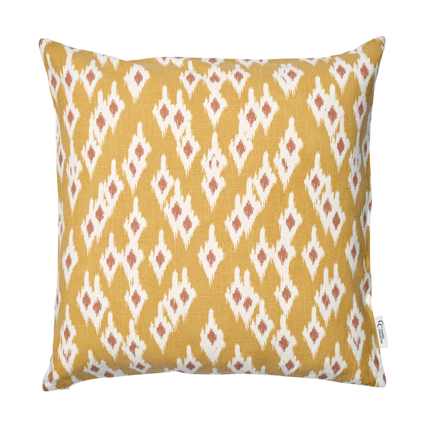 Ikat Diamond kuddfodral ockra