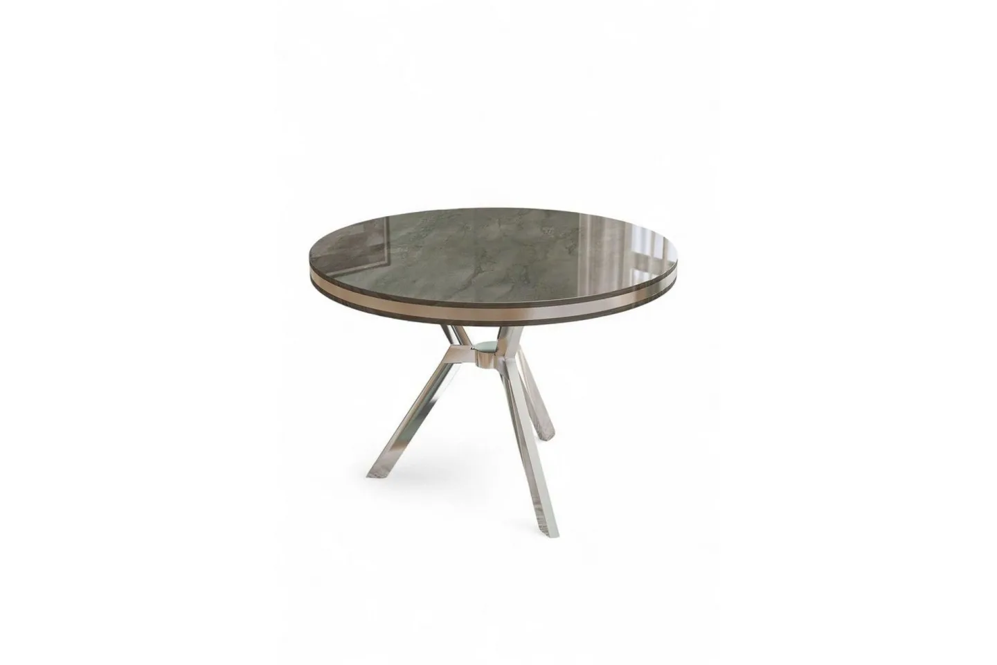 Rivor Matbord 90 cm Rund - Antracit/Krom