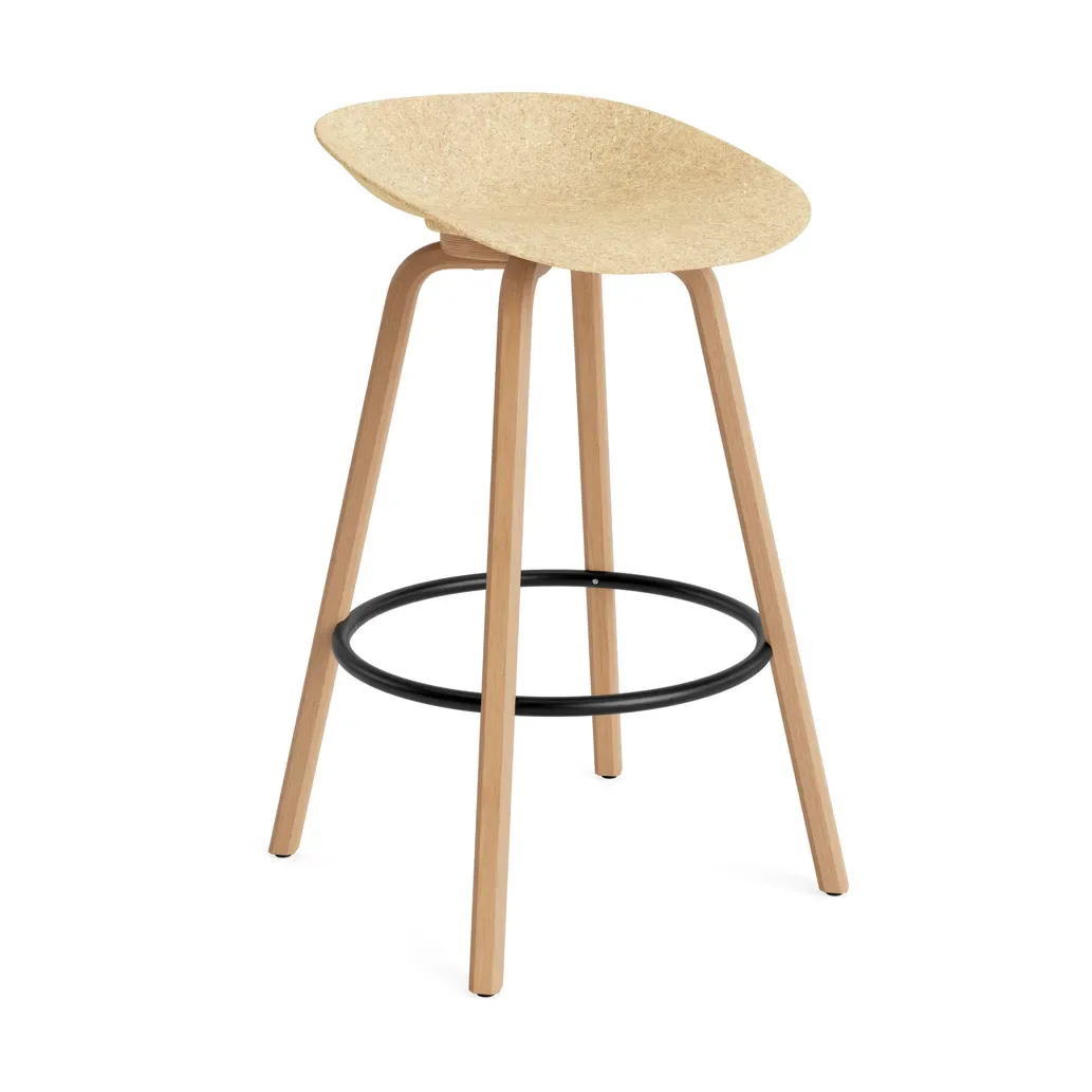 Normann Copenhagen Mat Barstool Barhocker 75 cm Hemp-beech-black steel