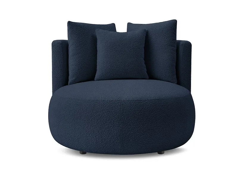 Sessel BOBOCHIC CESAR Boucle-Stoff blau