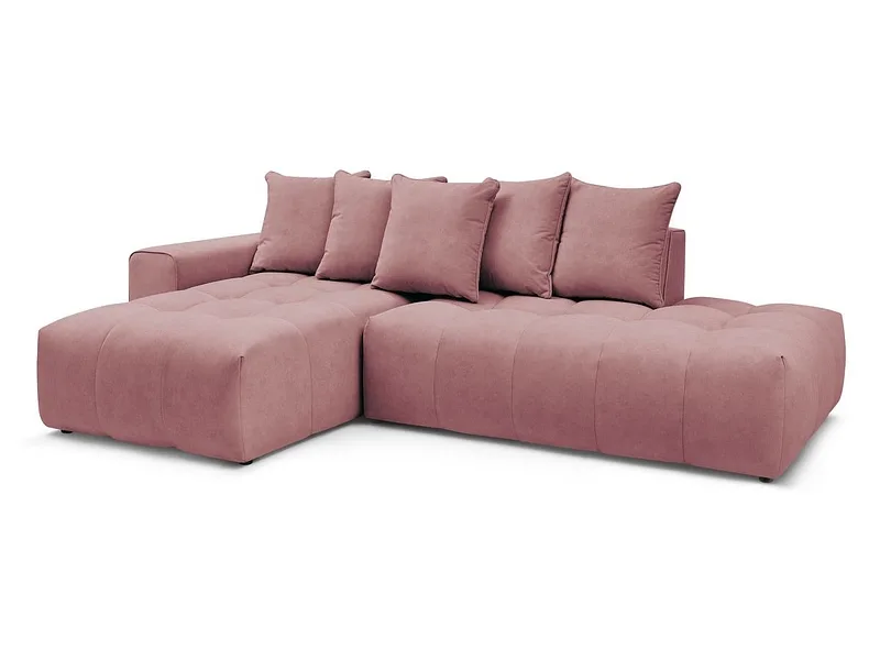 Ecksofa BOBOCHIC MONT-BLANC Samt rosa