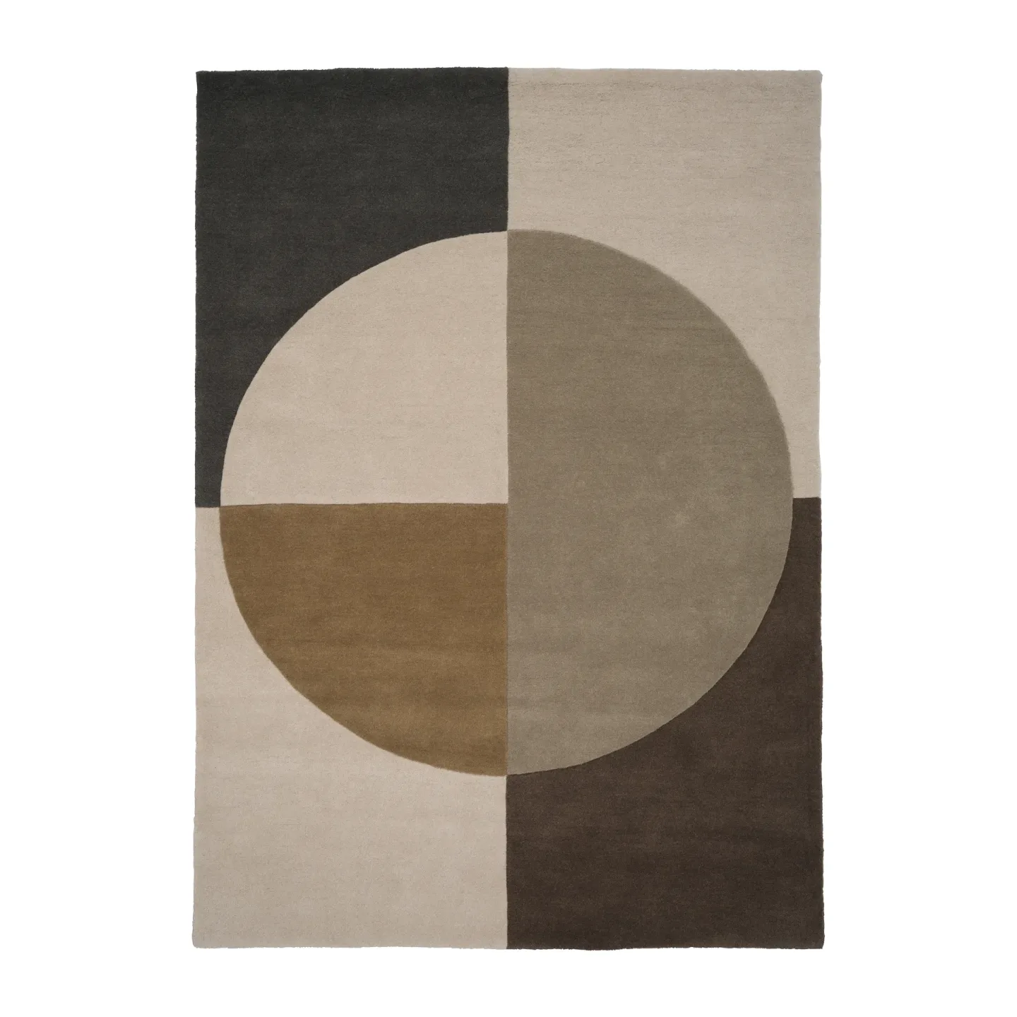 Linie Design Radiality ullmatta Olive, 170x240 cm