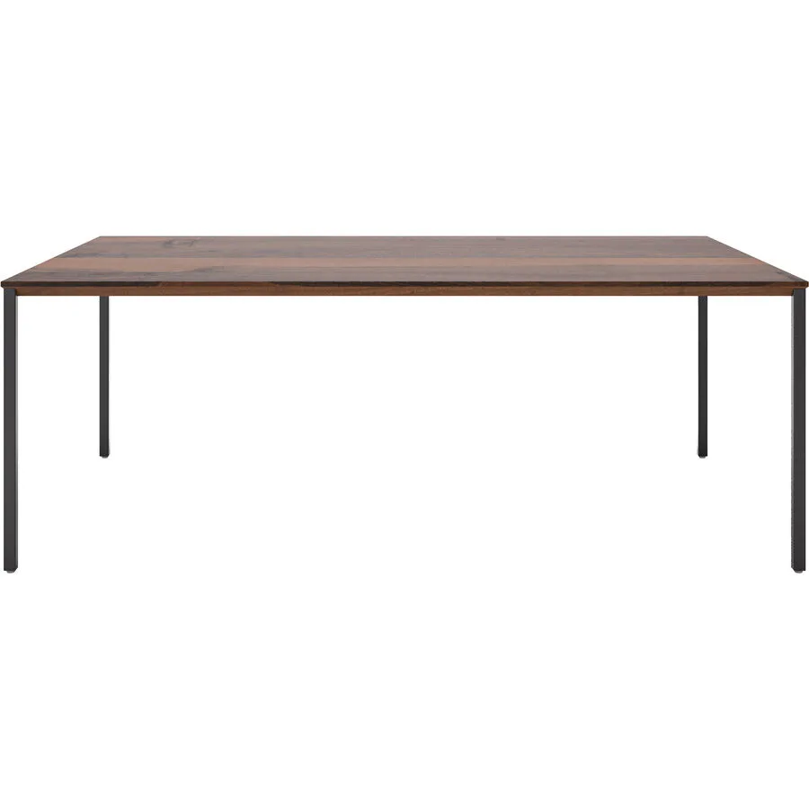 Beistelltisch Barillo Schwarz Holz 110 cm - Material: Nussbaum