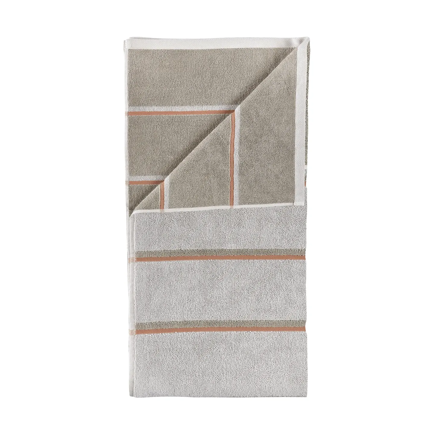 Zone Denmark Sauna Handtuch Soft grey-eucalyptus-terracotta, 50x100 cm