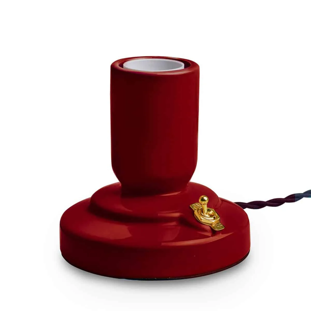 Bordslampa Retro Porslin Burgundy