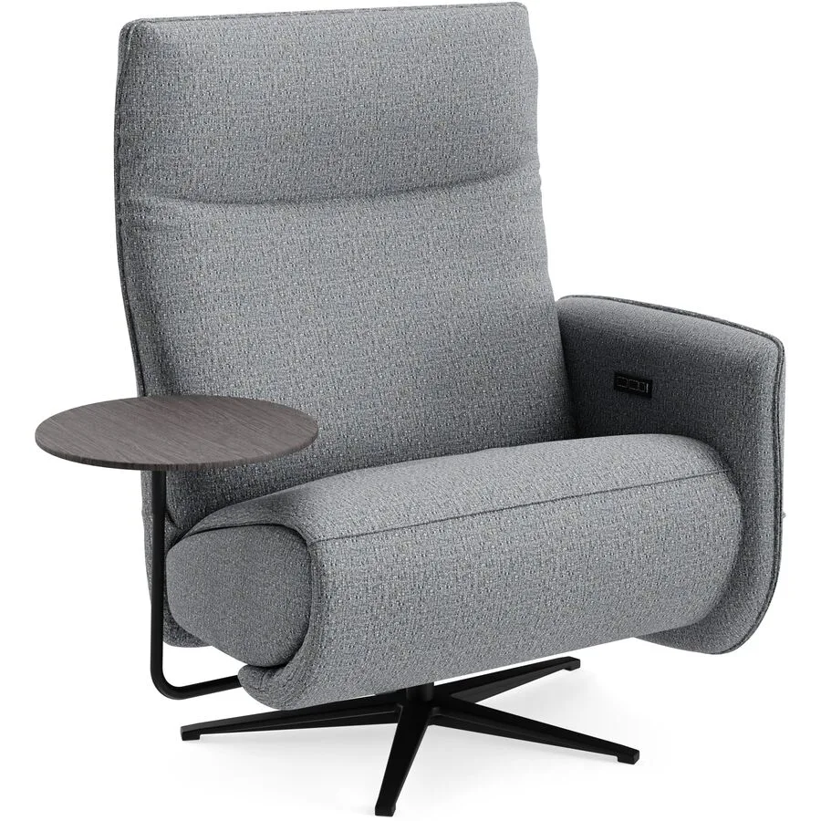 Relaxsessel Lidja blaugrau Stoff T 170 B 122 H 112 cm - Möbel Konfigurator: Traummöbel individuell zusammenstellen