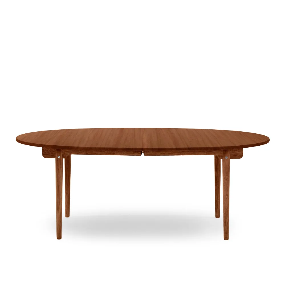 Carl Hansen - CH338 Oljad Mahogny, Utdragbart 4 skivor - Matbord - Hans J. Wegner - Brun - Trä