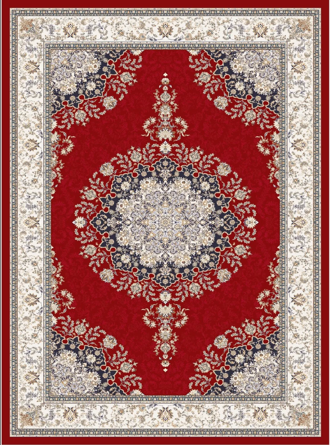 Wilton-teppe - Lice (rød/multi) (Størrelse: 200 x 280 cm)