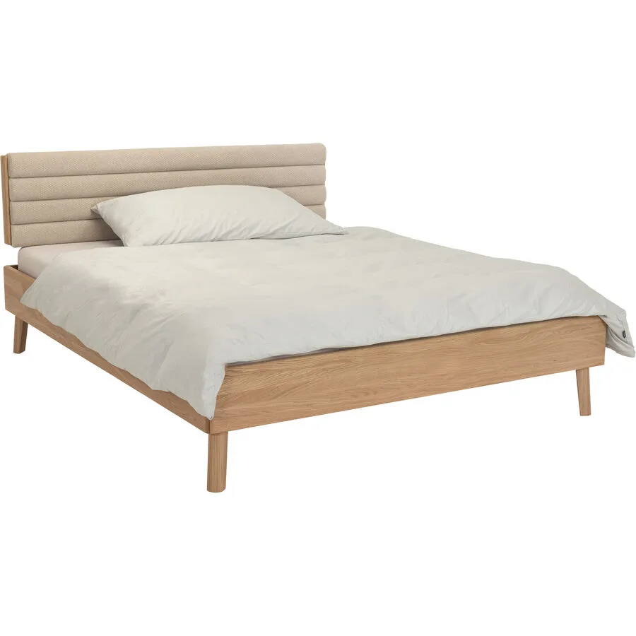 Bett Lund eiche Eiche Massivholz 160 x 200 cm