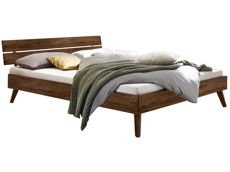 Bett HASENA ORTONA 140x200cm massives holz nussbaum