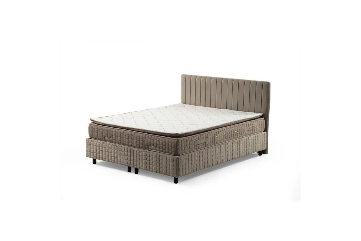 Dubbelmadrass, Bas & Huvudgavel Sudamal Set Brun - 140 x 114 x 200 cm