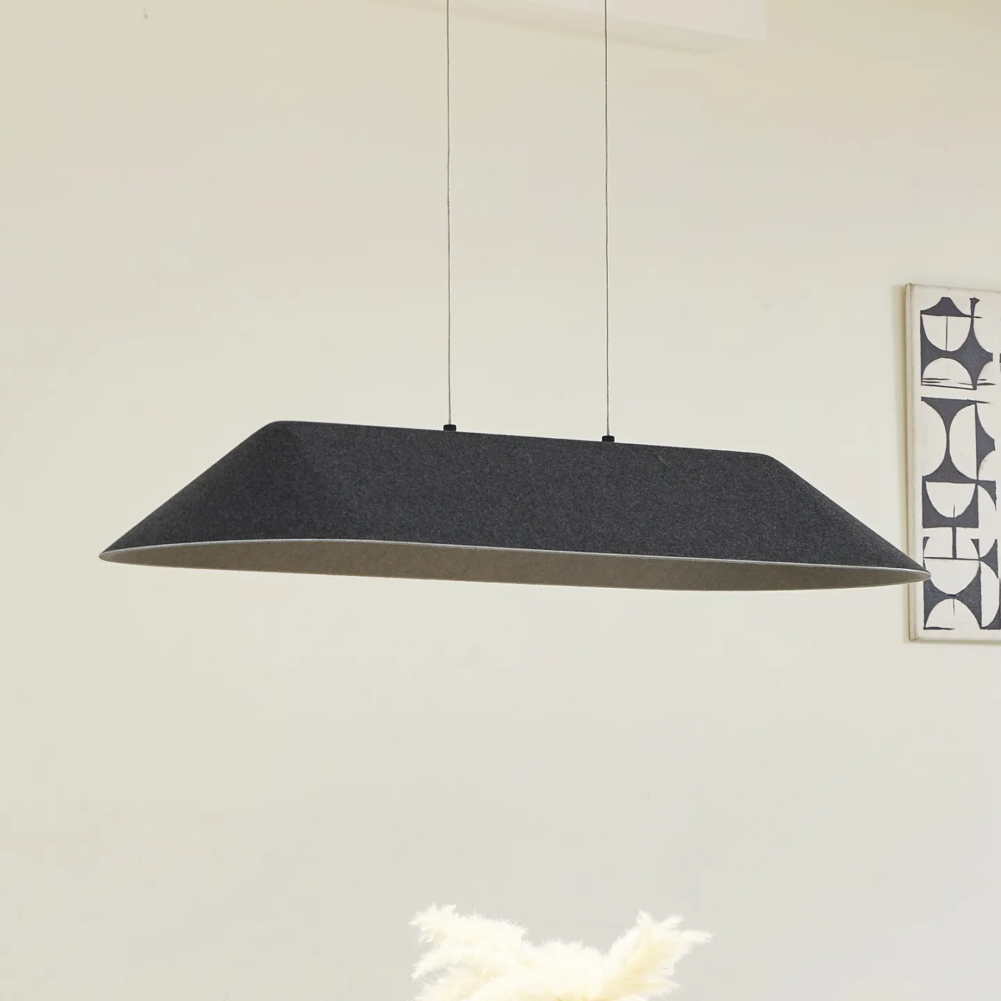 Naelle LED Taklampa Svart/Grå - Lucande - Matsal - Modern - Tyg / textil - Med lampskärm