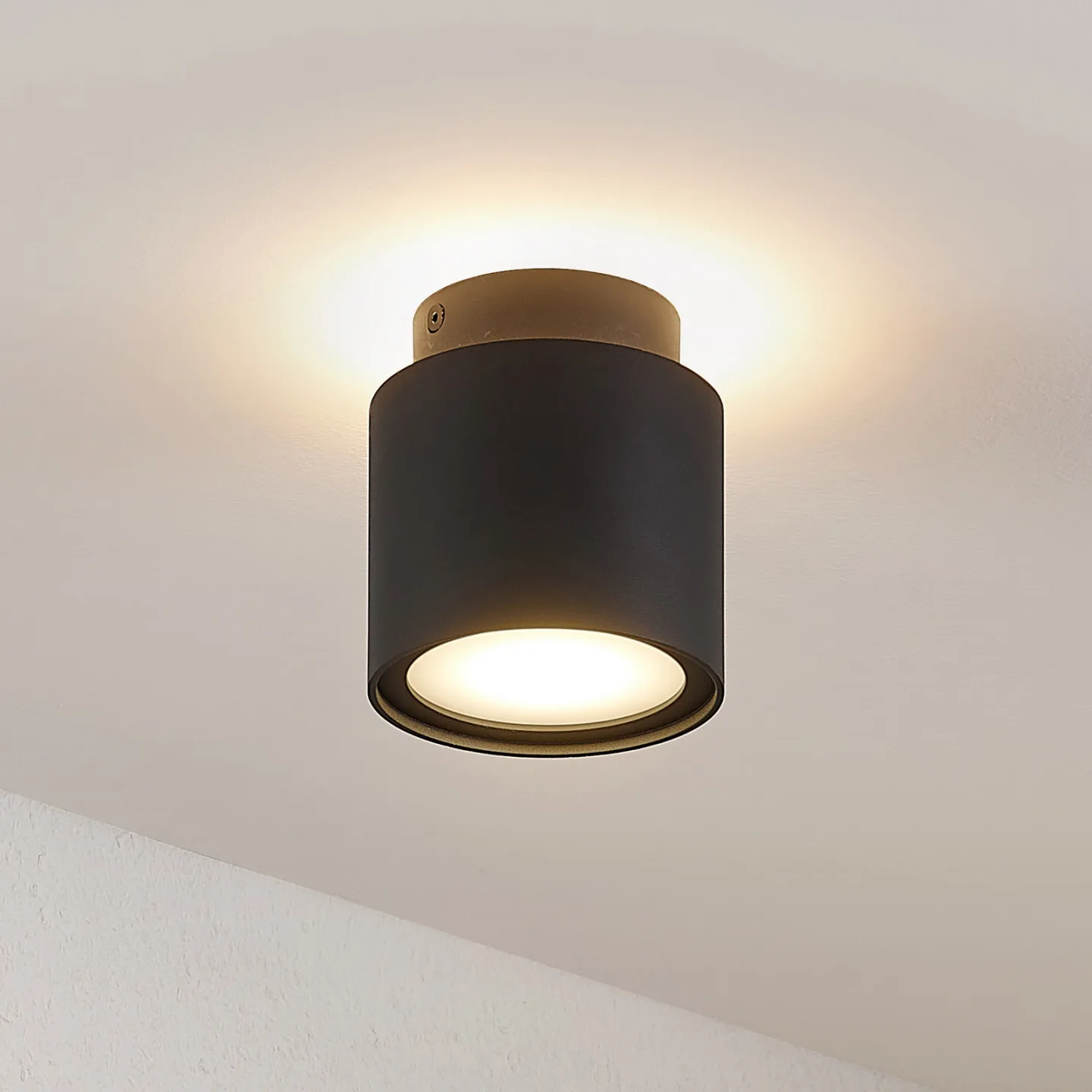 Walisa Deckenleuchte Black/Frosted - Arcchio - Wohnzimmer - Modern - Aluminium - Rund