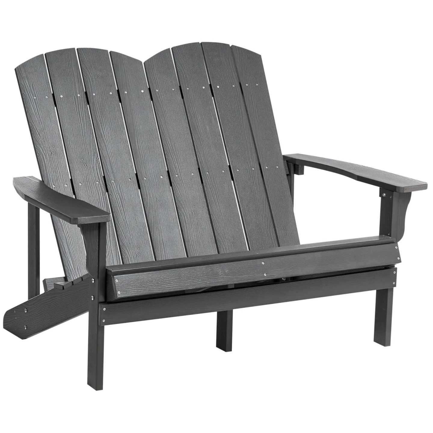 Trädgårdsbänk Adirondack 125 cm - Grå