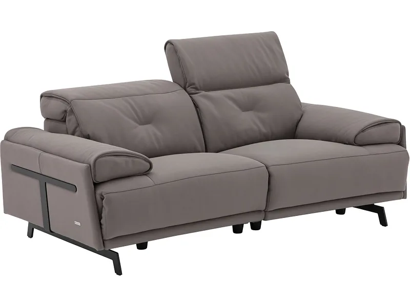 2er Sofa CAMPO DE FIORI SIENA Echtleder grau