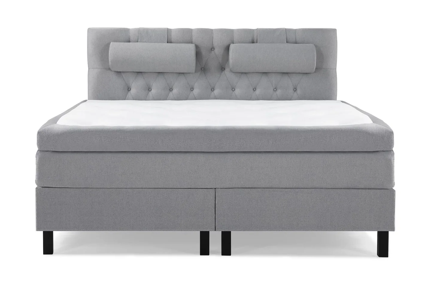 Lucky Komplett Sängpaket 180x200 Polyeter Diamant Sänggavel - Grå