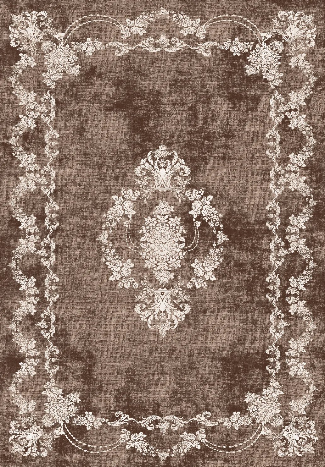 Wilton-teppe - Taknis (brun) (Størrelse: 160 x 230 cm)