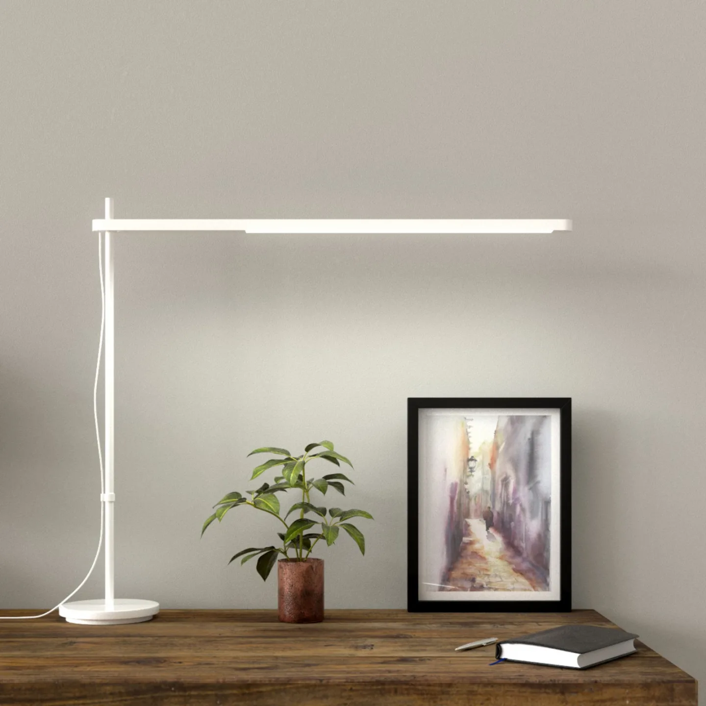 Talak Professional LED-bordlampe hvit - Artemide - Arbeidsrom / kontor - Design - Metall - Med en lyskilde