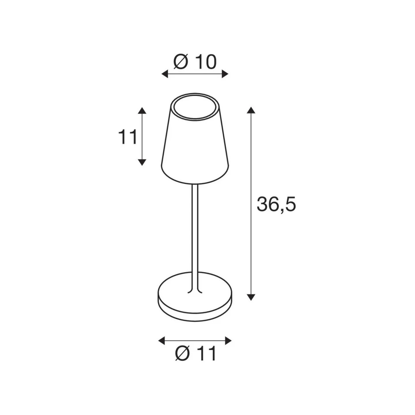 Vinolina Two Portable Tischleuchte 3-step IP65 Red - SLV - Terrasse - Modern - Aluminium - Einflammig
