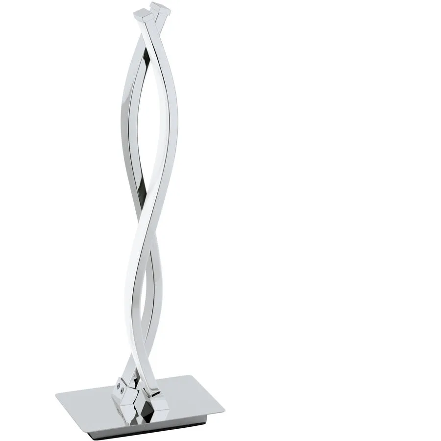 Tischlampe Lasana 2 Weiss Aluminium/Kunststoff/Stahl 16 cm 46 cm - Farbe: chrom/weiss - LED - Lichtfarbe: Warmweiss - Material: